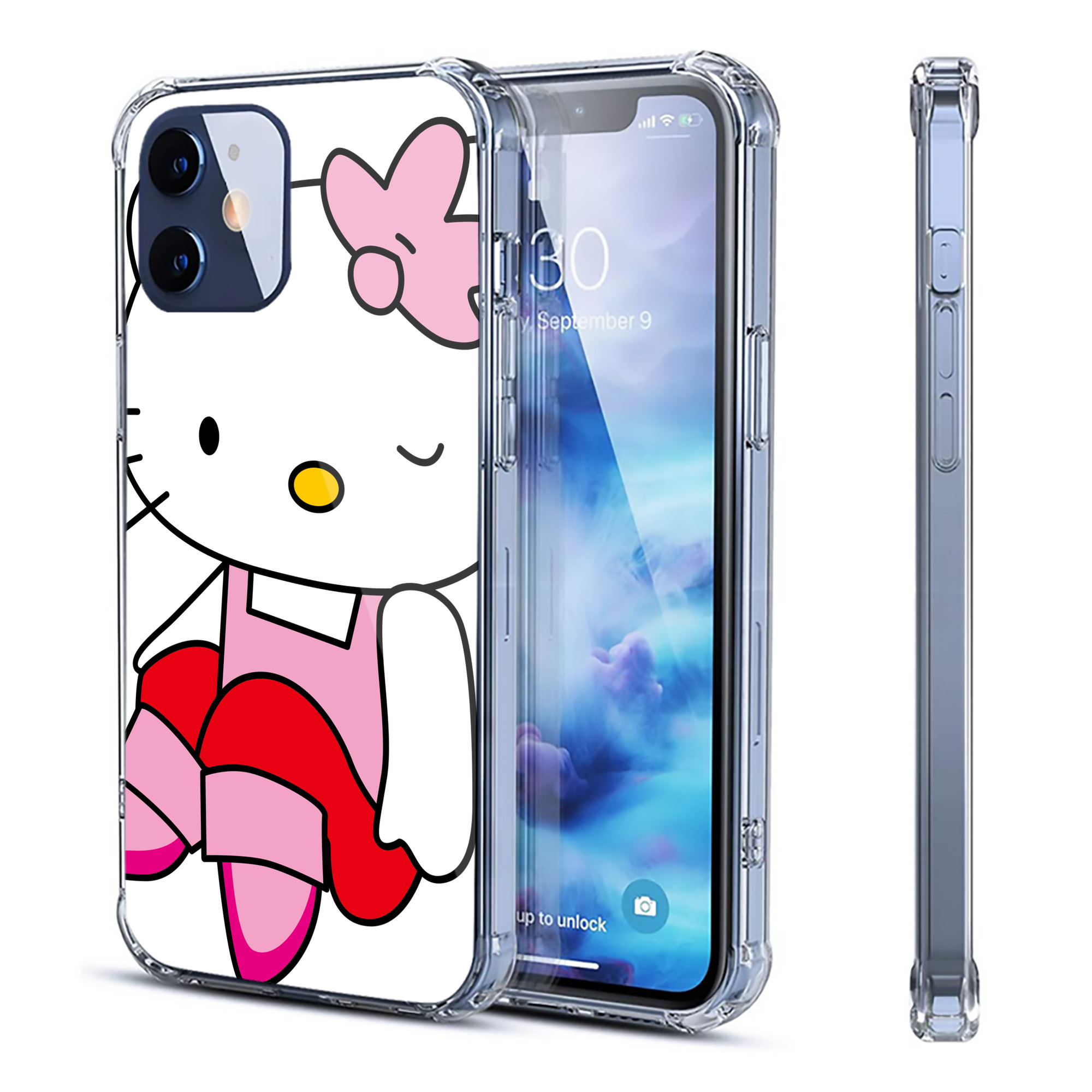 （画像用） Hello Kitty ハローキティ 【iPhone 12シリーズ対応】透明スマホケース（クリアソフトケース）